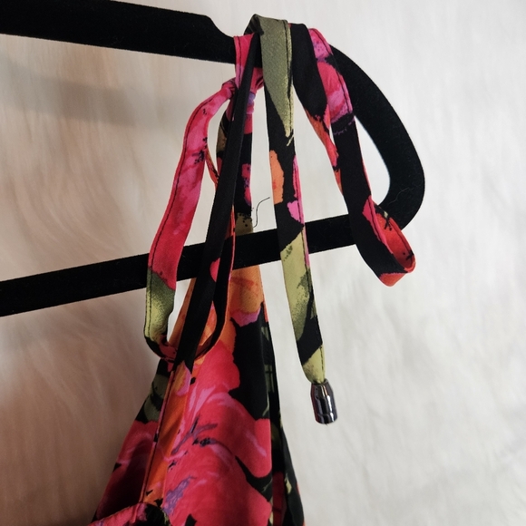 Addition Elle Fuschia & Floral Summer Maxi Dress - Picture 7 of 8